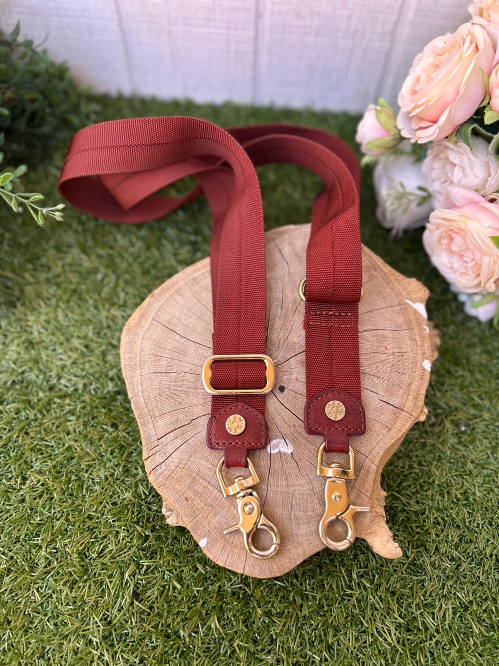 MZ Wallace Adjustable Rust Red Crossbody Strap with Gold Hardware, gently used - Picture 2 of 15